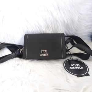 NWT STEVE MADDEN CROSSBODY & FANNY PACK BLACK BAG